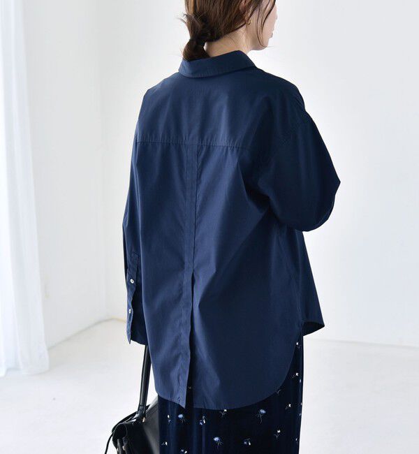 quaranciel「《予約》quaranciel:〈UVカット/洗濯機可能〉UNITO plus レギュラーカラー ルーズ シャツ」|シャツ・ブラウス|