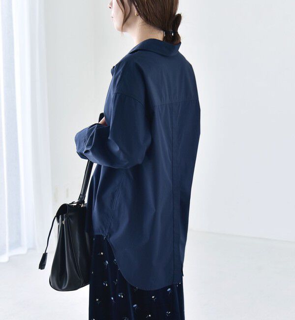 quaranciel「《予約》quaranciel:〈UVカット/洗濯機可能〉UNITO plus レギュラーカラー ルーズ シャツ」|シャツ・ブラウス|