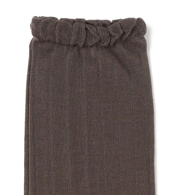 SHIPS for women「Piedi Nudi: メッシュ ストライプ ニー ハイ」|ソックス|