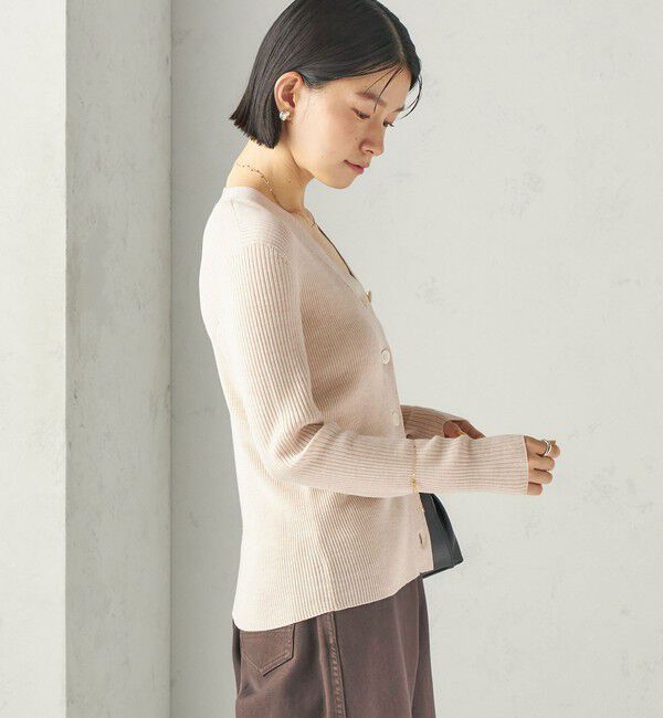 SHIPS for women「《予約》〈手洗い可能〉シルク ウール Ｖネック カーディガン」|カーディガン|