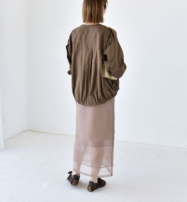 quaranciel「《予約》quaranciel:〈防水/防風/洗濯機可能〉LIMONTA EAST ノーカラー ドロスト ブルゾン」|ブルゾン・スタジャン|