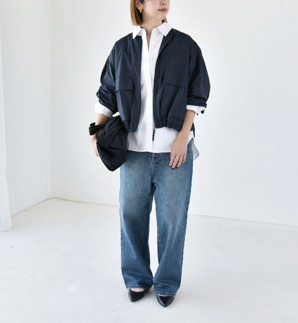 quaranciel「《予約》quaranciel:〈防水/防風/洗濯機可能〉LIMONTA EAST ノーカラー ドロスト ブルゾン」|ブルゾン・スタジャン|