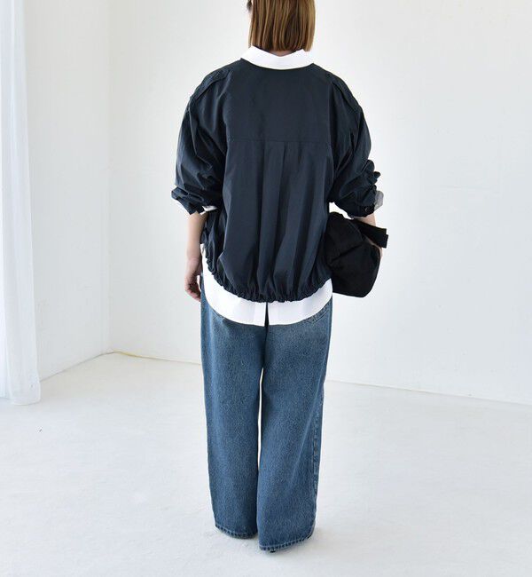 quaranciel「《予約》quaranciel:〈防水/防風/洗濯機可能〉LIMONTA EAST ノーカラー ドロスト ブルゾン」|ブルゾン・スタジャン|