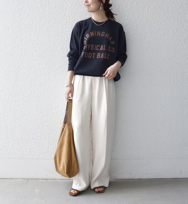 SHIPS any「《予約》SHIPS any:〈洗濯機可能〉ウエスト ボタン 2タック セミワイド パンツ［NAVY BLUE］」|スラックス|