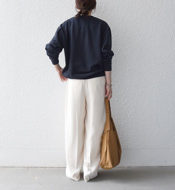 SHIPS any「《予約》SHIPS any:〈洗濯機可能〉ウエスト ボタン 2タック セミワイド パンツ［NAVY BLUE］」|スラックス|