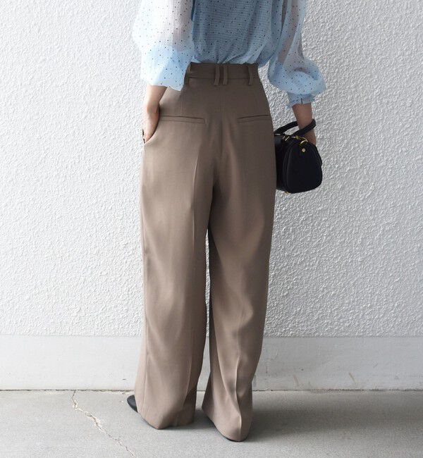 SHIPS any「《予約》SHIPS any:〈洗濯機可能〉ウエスト ボタン 2タック セミワイド パンツ［NAVY BLUE］」|スラックス|