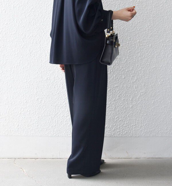 SHIPS any「《予約》SHIPS any:〈洗濯機可能〉ウエスト ボタン 2タック セミワイド パンツ［NAVY BLUE］」|スラックス|