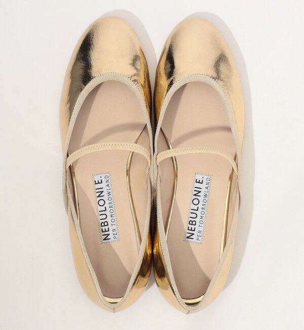 TOMORROWLAND GOODS「【別注】NEBULONI E.  BAND FLAT レザーシューズ」|バレエシューズ|