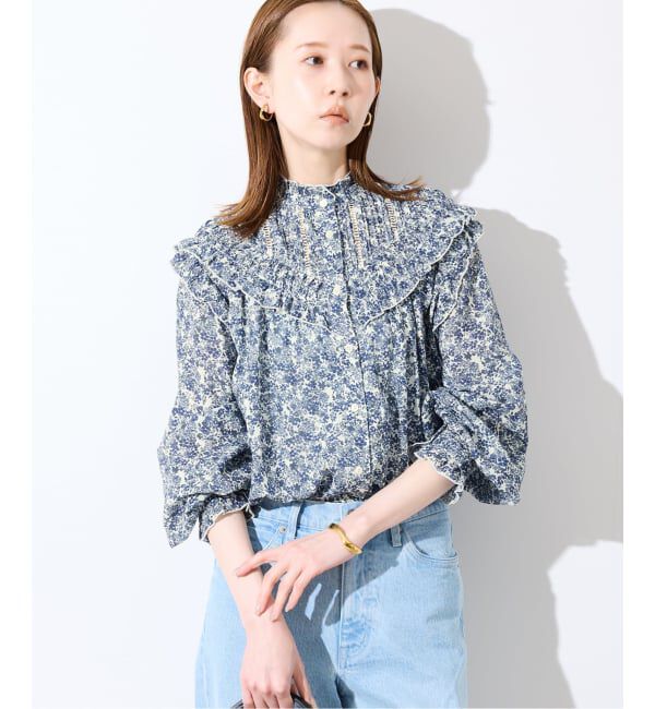 SLOBE IENA「《WEB限定/追加予約》フリルピンタックブラウス」|シャツ・ブラウス|