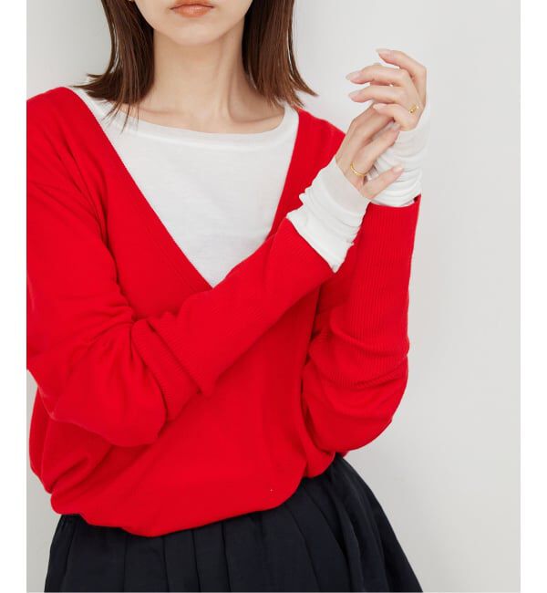 SLOBE IENA「《WEB限定カラーあり/追加7予約》レイヤードスリーブロンTEE」|Tシャツ・カットソー|