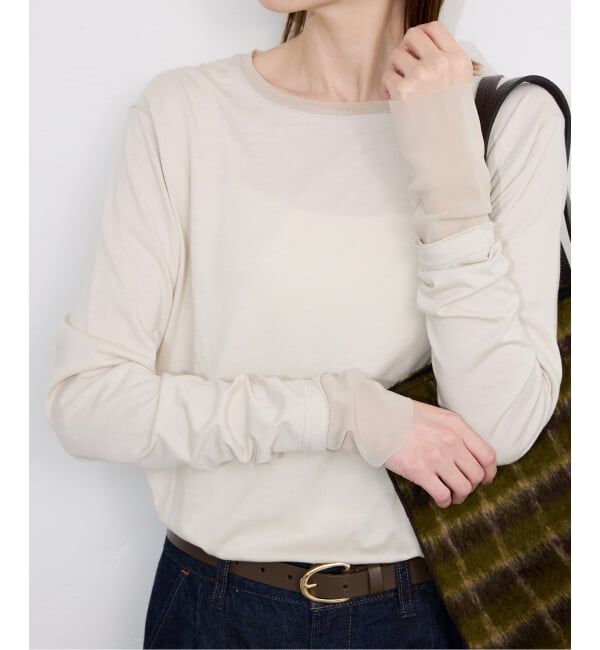 SLOBE IENA「《WEB限定カラーあり/追加7予約》レイヤードスリーブロンTEE」|Tシャツ・カットソー|