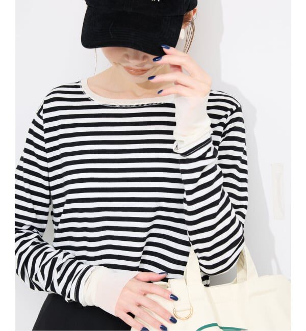 SLOBE IENA「《WEB限定カラーあり/追加7予約》レイヤードスリーブロンTEE」|Tシャツ・カットソー|