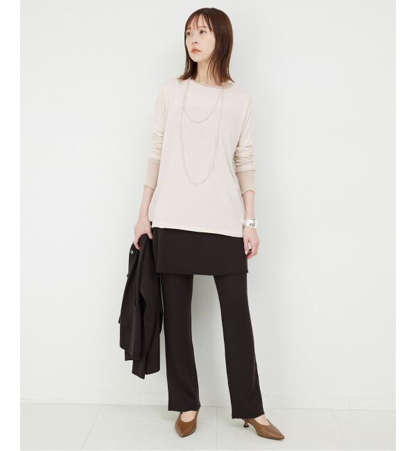 SLOBE IENA「《WEB限定カラーあり/追加7予約》レイヤードスリーブロンTEE」|Tシャツ・カットソー|