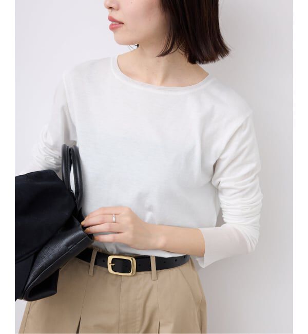 SLOBE IENA「《WEB限定カラーあり/追加7予約》レイヤードスリーブロンTEE」|Tシャツ・カットソー|ホワイト