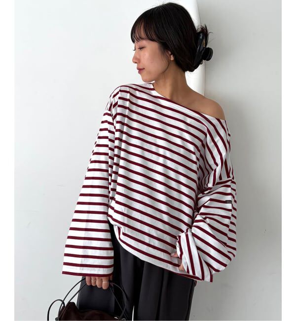 SLOBE IENA「《追加》LE MINOR/ルミノア SLOBE別注 ビッグボーダロンTEE」|Tシャツ・カットソー|