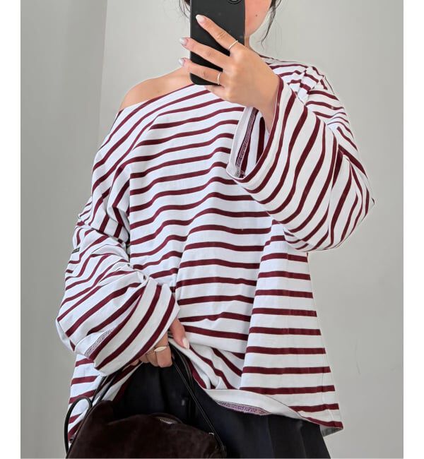 SLOBE IENA「《追加》LE MINOR/ルミノア SLOBE別注 ビッグボーダロンTEE」|Tシャツ・カットソー|