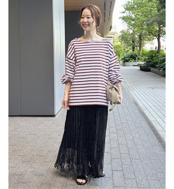 SLOBE IENA「《追加》LE MINOR/ルミノア SLOBE別注 ビッグボーダロンTEE」|Tシャツ・カットソー|