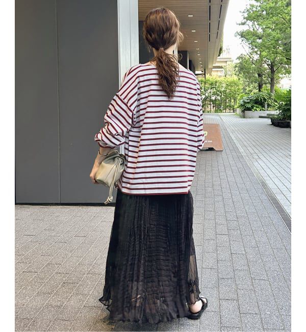 SLOBE IENA「《追加》LE MINOR/ルミノア SLOBE別注 ビッグボーダロンTEE」|Tシャツ・カットソー|