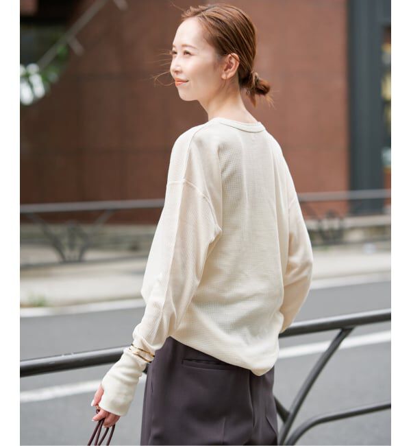 SLOBE IENA「HANES/ヘインズ SLOBE別注 ヘンリーネックワッフル ロンTEE」|Tシャツ・カットソー|