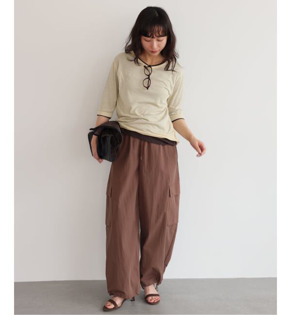 SLOBE IENA「《WEB限定/追加2》シアー天竺5分袖Tシャツ」|Tシャツ・カットソー|