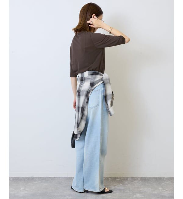 SLOBE IENA「《WEB限定/追加2》シアー天竺5分袖Tシャツ」|Tシャツ・カットソー|