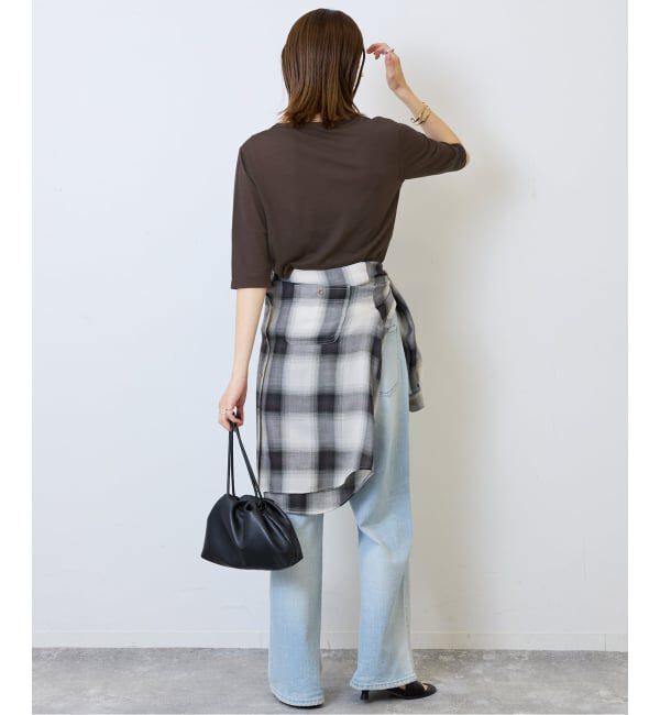 SLOBE IENA「《WEB限定/追加2》シアー天竺5分袖Tシャツ」|Tシャツ・カットソー|