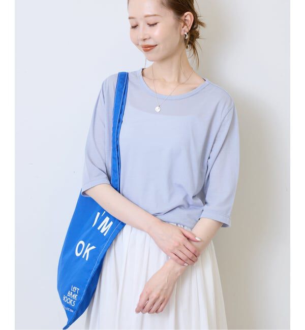 SLOBE IENA「《WEB限定/追加2》シアー天竺5分袖Tシャツ」|Tシャツ・カットソー|