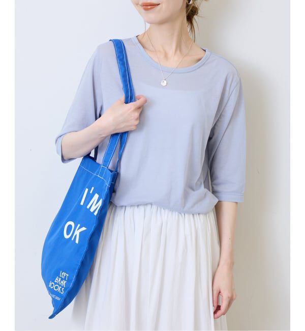 SLOBE IENA「《WEB限定/追加2》シアー天竺5分袖Tシャツ」|Tシャツ・カットソー|