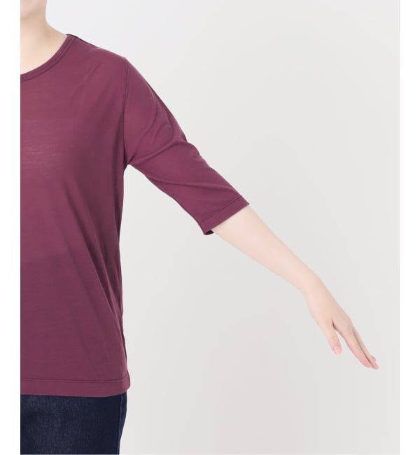 SLOBE IENA「《WEB限定/追加2》シアー天竺5分袖Tシャツ」|Tシャツ・カットソー|