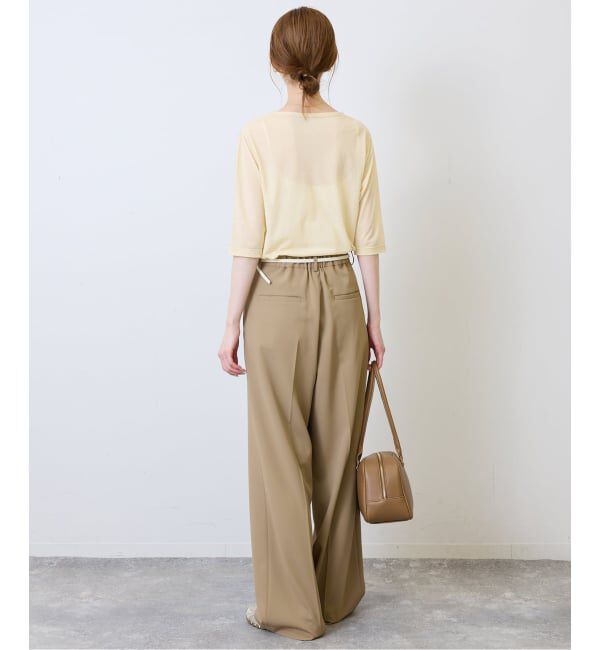 SLOBE IENA「《WEB限定/追加2》シアー天竺5分袖Tシャツ」|Tシャツ・カットソー|