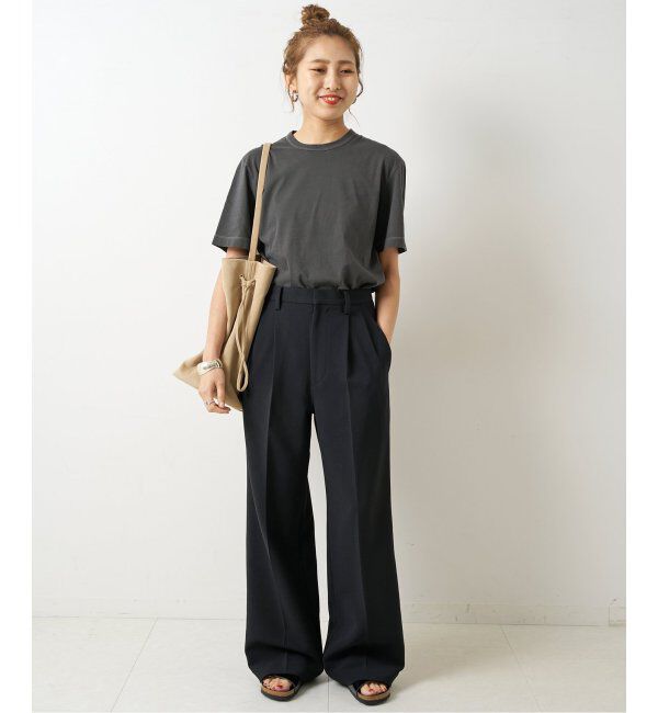 Spick and Span「≪追加≫ダブルクロスツータックパンツ」|スラックス|
