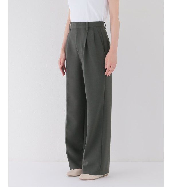 Spick and Span「≪追加≫ダブルクロスツータックパンツ」|スラックス|