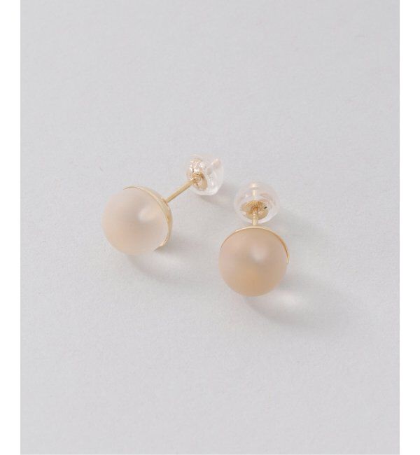 Lilas by Spick&Span「フロストクォーツ8mmカップボールピアス K10（両耳）」|ピアス|