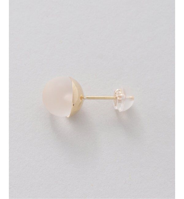 Lilas by Spick&Span「フロストクォーツ8mmカップボールピアス K10（両耳）」|ピアス|