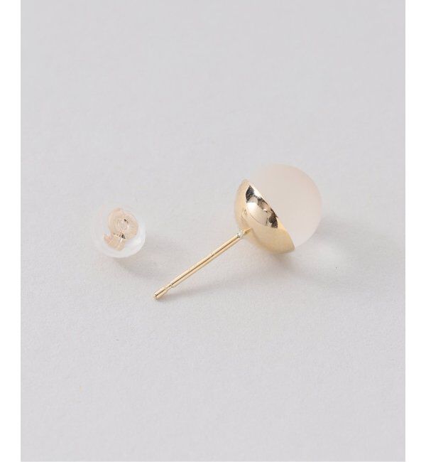 Lilas by Spick&Span「フロストクォーツ8mmカップボールピアス K10（両耳）」|ピアス|
