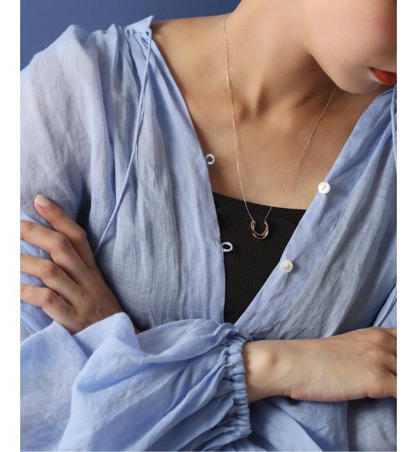 Lilas by Spick&Span「2ラインツイストモチーフ50cmネックレス K10」|ネックレス|