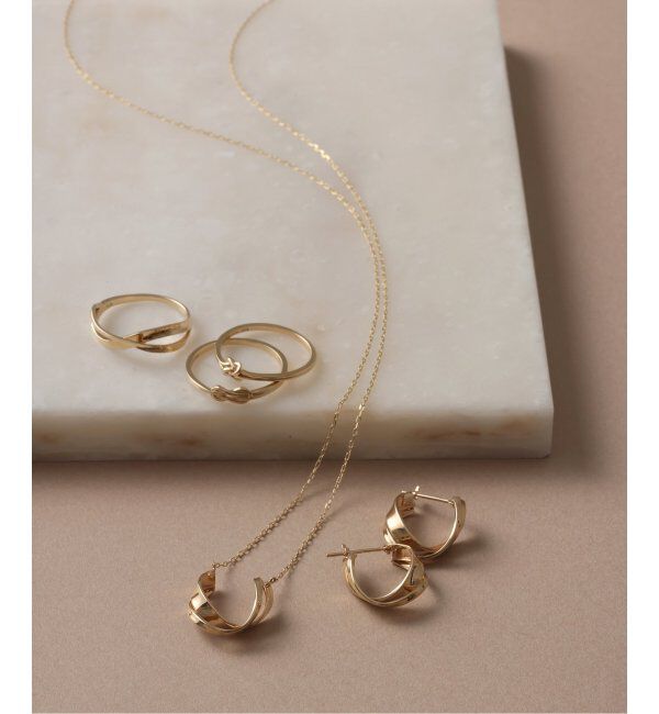 Lilas by Spick&Span「2ラインツイストモチーフ50cmネックレス K10」|ネックレス|