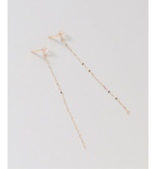 Lilas by Spick&Span「トゥインクルチェーンバーピアス K10(両耳)」|ピアス|