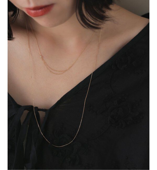 Lilas by Spick&Span「スパイラルアズキチェーン55cmネックレス K10」|ネックレス|