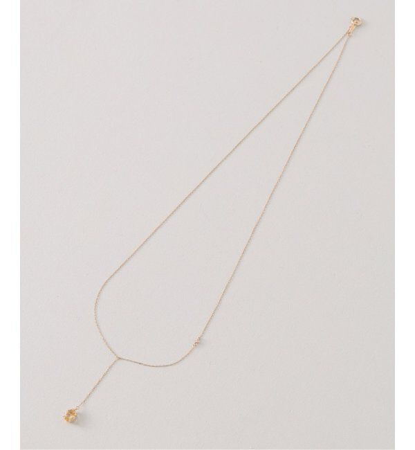 Lilas by Spick&Span「ティアドロップルチルYネックレス K10」|ネックレス|