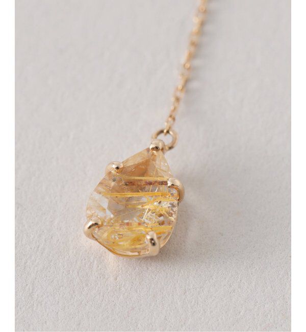 Lilas by Spick&Span「ティアドロップルチルYネックレス K10」|ネックレス|