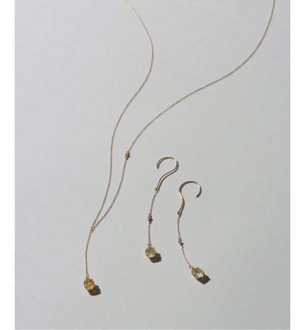 Lilas by Spick&Span「ティアドロップルチルピアス K10（両耳）」|ピアス|