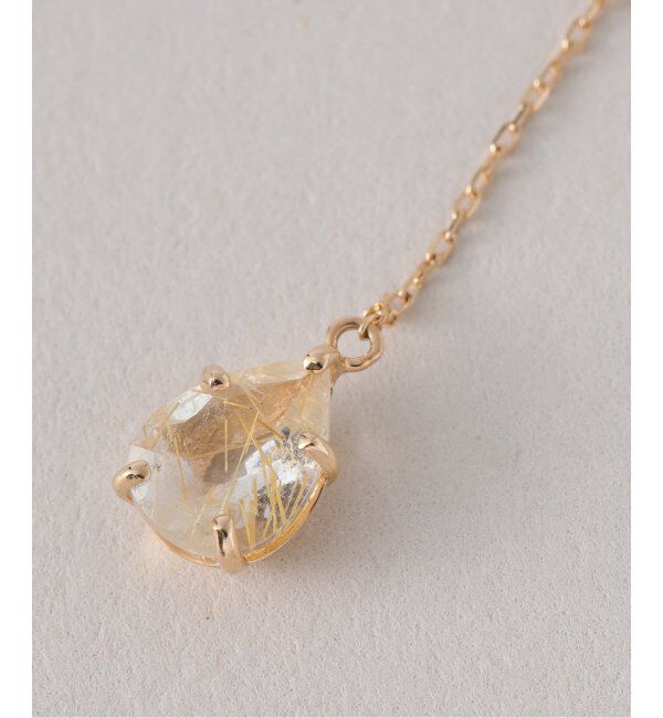 Lilas by Spick&Span「ティアドロップルチルピアス K10（両耳）」|ピアス|