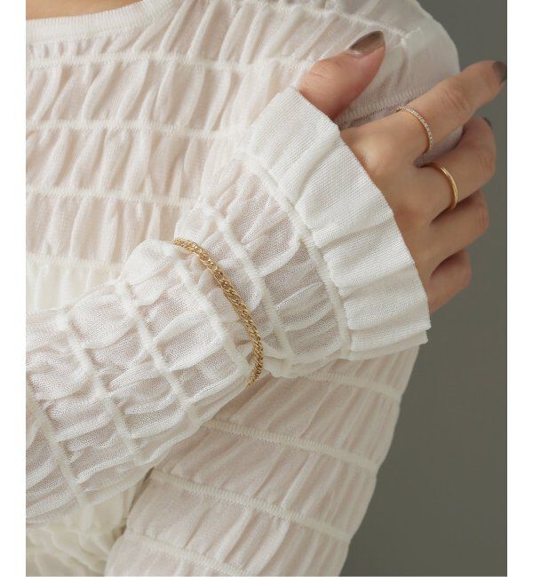 Lilas by Spick&Span「《WEB限定》hollowダブルキヘイチェーンブレスレット K18」|ブレスレット・バングル|