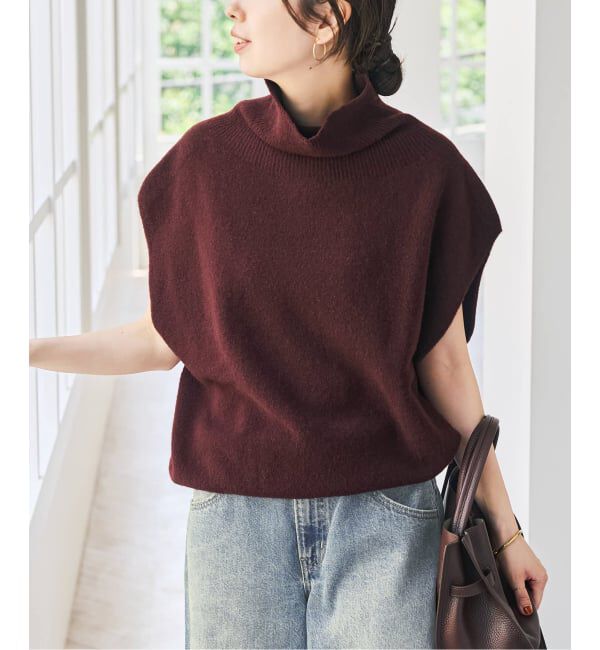 Spick and Span「《新色有り / 追加》オフタートルニットベスト」|ベスト・ジレ|