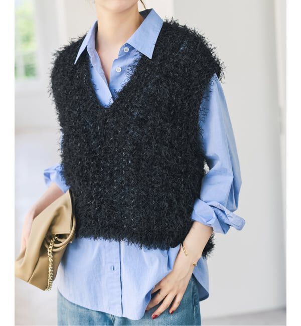 Spick and Span「フェザーヤーンニットベスト」|ベスト・ジレ|