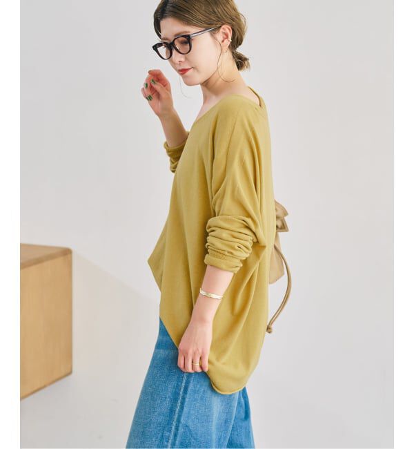 Spick and Span「《全新色 / 追加》コットンバルキーヤーンルーズVネックプルオーバー」|ニット・セーター|
