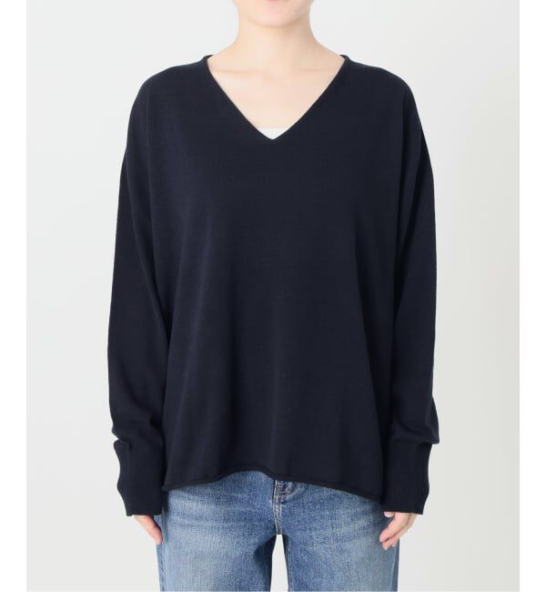 Spick and Span「《全新色 / 追加》コットンバルキーヤーンルーズVネックプルオーバー」|ニット・セーター|