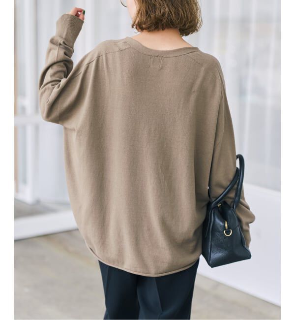 Spick and Span「《全新色 / 追加》コットンバルキーヤーンルーズVネックプルオーバー」|ニット・セーター|
