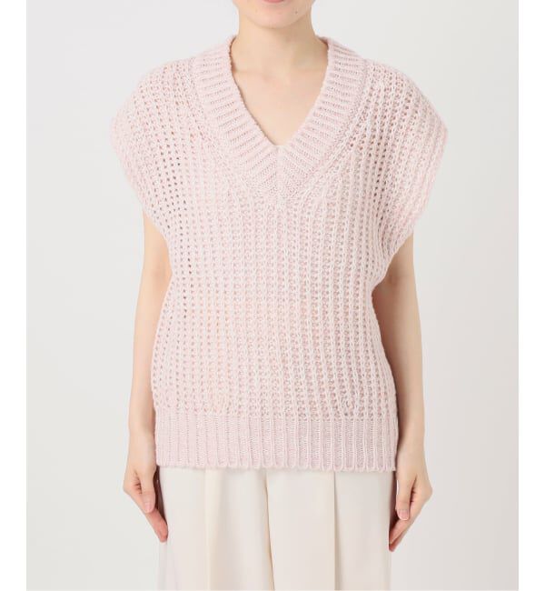NOBLE「《WEB＆一部店舗限定》【SELLICHI】3G片畦ベスト」|ニット・セーター|